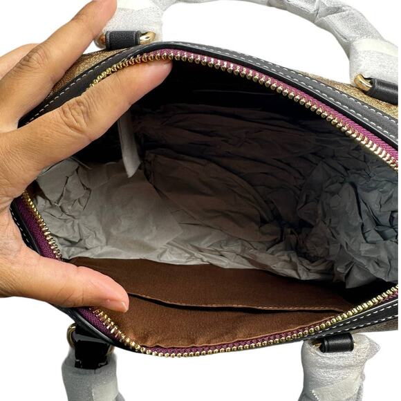 Coach Rowan Satchel In Signature Canvas With Disney Patches - Picture 6 of 12